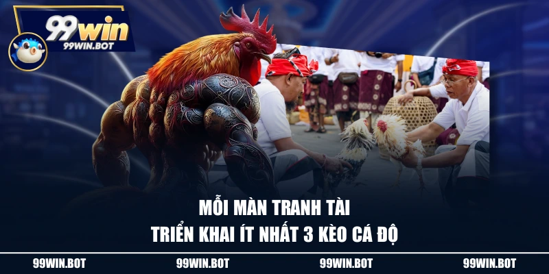 Mỗi màn tranh tài triển khai ít nhất 3 kèo cá độ